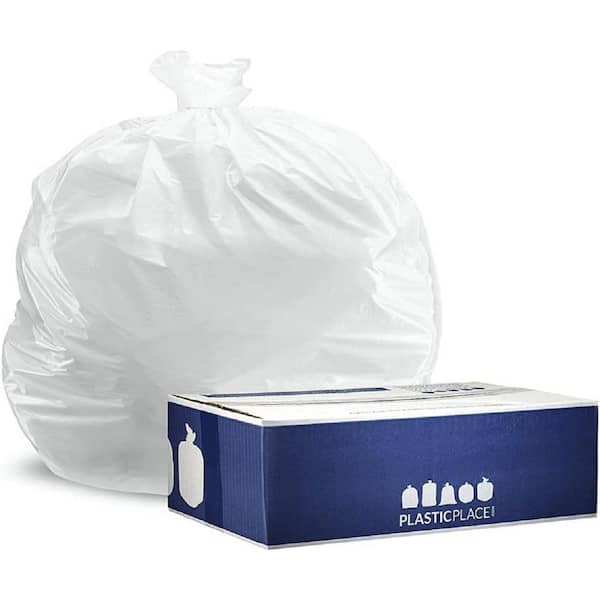 Plasticplace 4 Gal. White Low-Density Trash Bags (Case of 250)