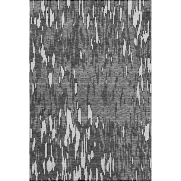 Addison Rugs Mayfield Premium Machine Washable Abstract AMF945 Gray 10 ft. x 14 ft. Area Rug
