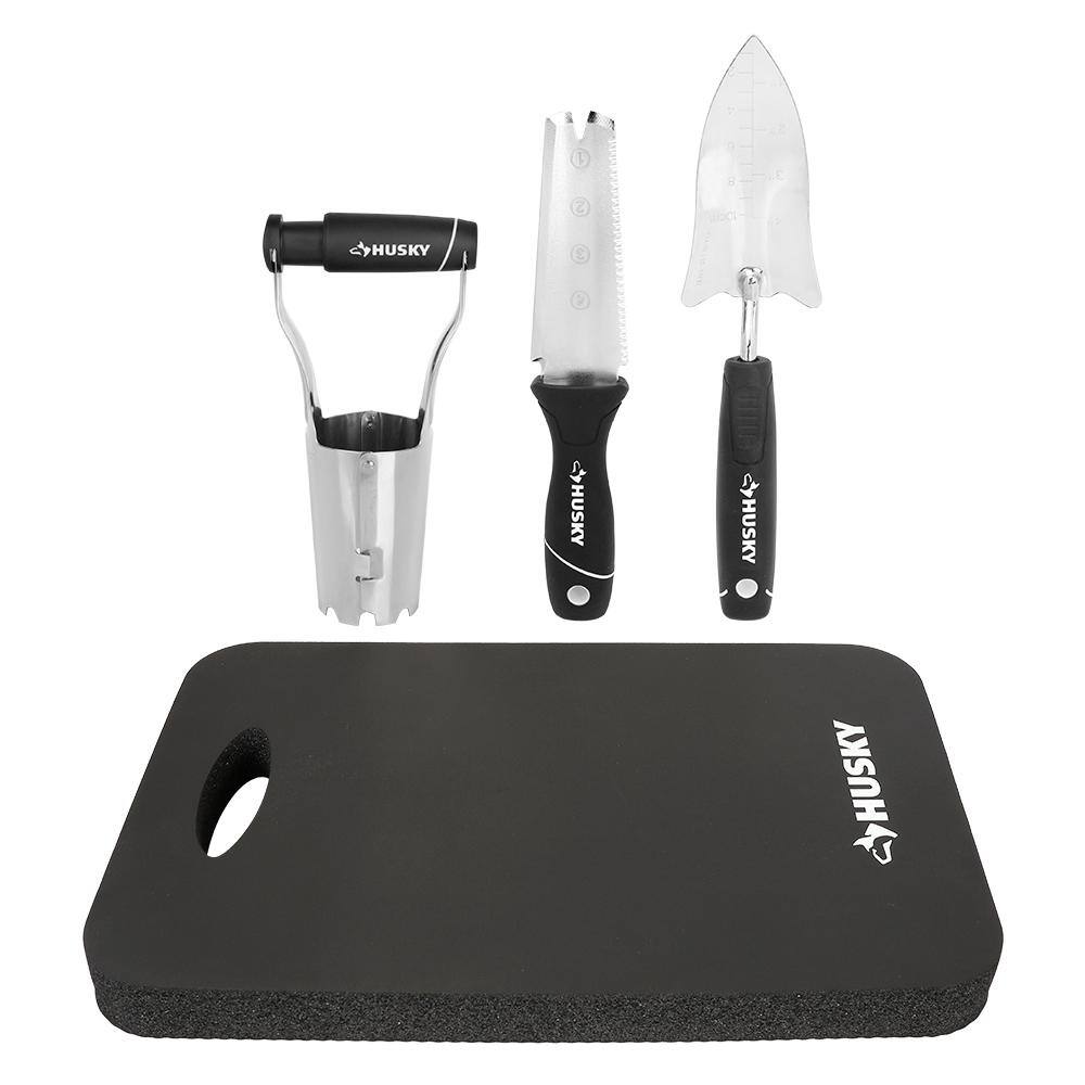 4-Piece Garden Tool Set with Bulb Planter, Multi-Function Garden Knife, Han