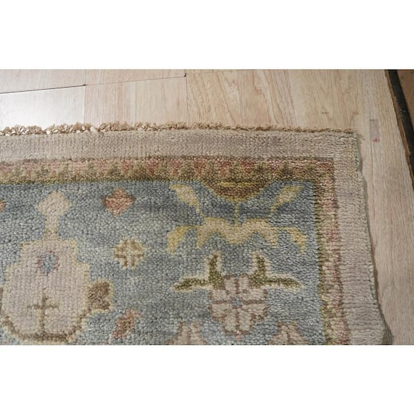 Beige 10 ft. x 14 ft. Hand-Knotted Wool Classic Oushak Area Rug