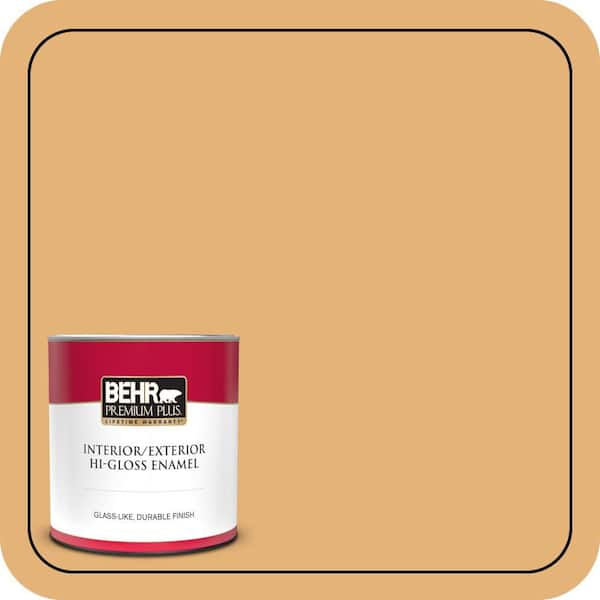 BEHR PREMIUM PLUS 1 qt. #300D-4 High Plateau Hi-Gloss Enamel Interior/Exterior Paint & Primer