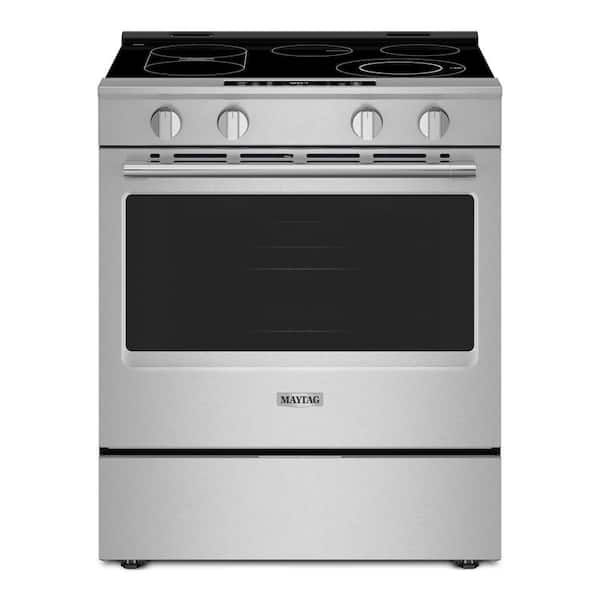 30 in. 5 Element Wide Slide-In Electric Range in Fingerprint Resistant Stainless Steel with Grill Mode