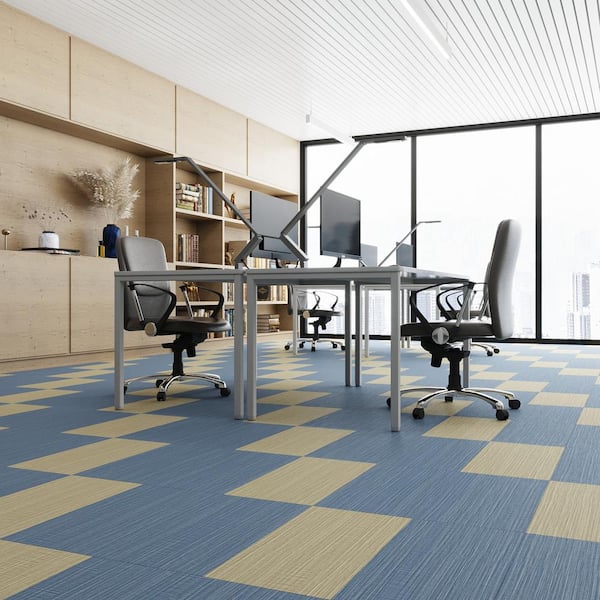 FabCore Harbor Weave 28 MIL x 12 in. W x 24 in. L Adhesive Waterproof Vinyl Tile Flooring (36 sqft/case)