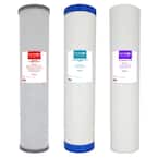 Replacement Filter Set- Specially Designed for Fluoride Reduction, Chloramine, Chlorine, Taste, Odor - 4.5 in. x 20 in.