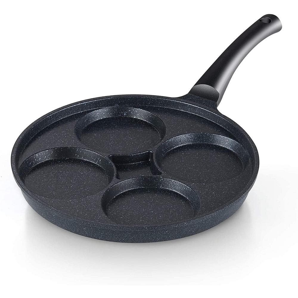  FECILA Egg Frying Pan - Non Stick 4-Cup Fried Pan, Aluminum  Cooker with Spatula and Brush, Pancake for Breakfast, Easy to Clean, Even  Heating: Home & Kitchen