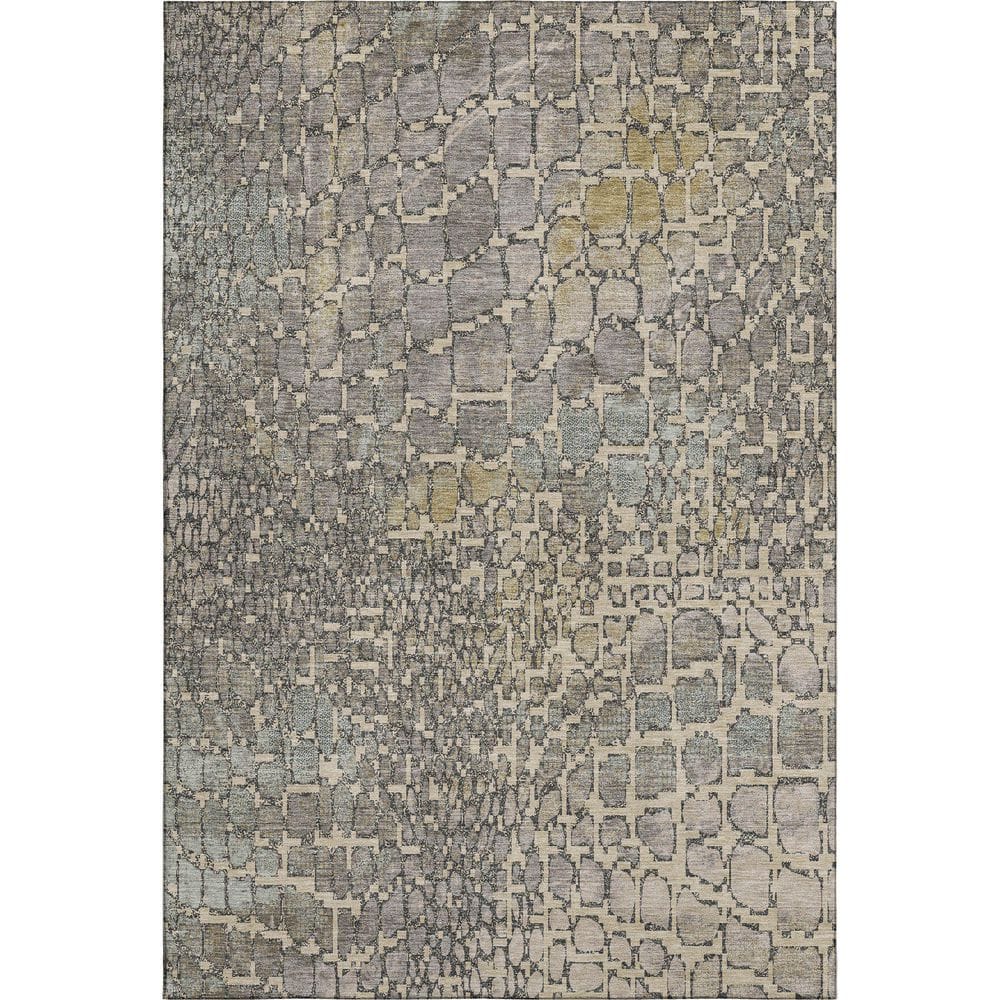 Addison Rugs Mayfield Premium Machine Washable Abstract AMF988 Putty 3 ...
