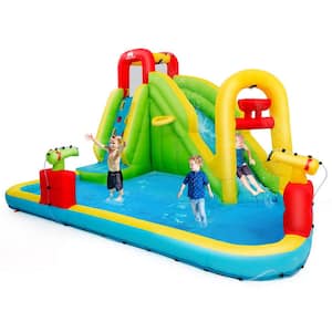 Multi-Color Inflatable Water Slide Kids Bounce House without Blower