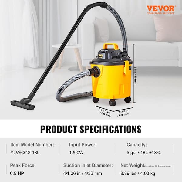 Vevor outlet 6.5 Gallon Heavy Duty Shop Vacuum