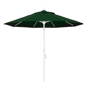 9 ft. Fiberglass Collar Tilt Patio Umbrella in Hunter Green Pacifica