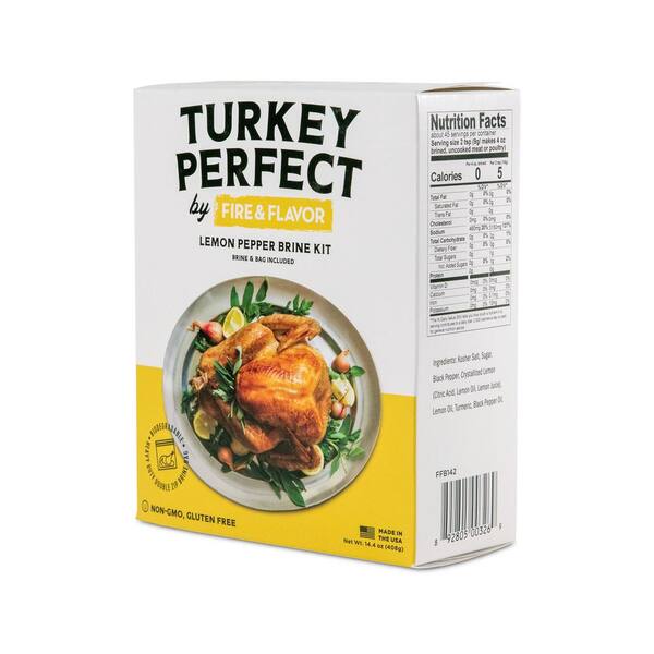 Fire & Flavor Lemon Pepper Turkey Perfect Brine Kit - 12 oz