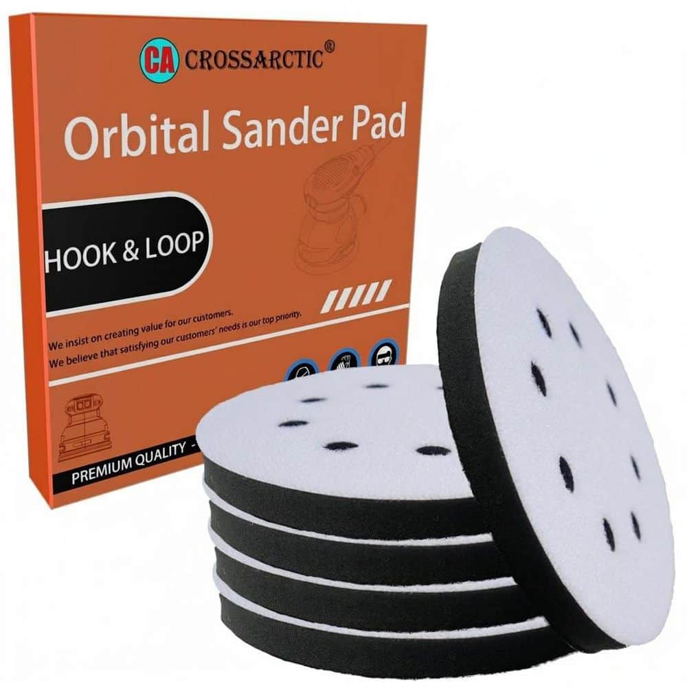 5 in. EVA Foam Hook and Loop Interface Pad with 8 Holes for Orbital Sander Soft Cushion Sanding Disc 4 Pack price history on PriceWatchPro