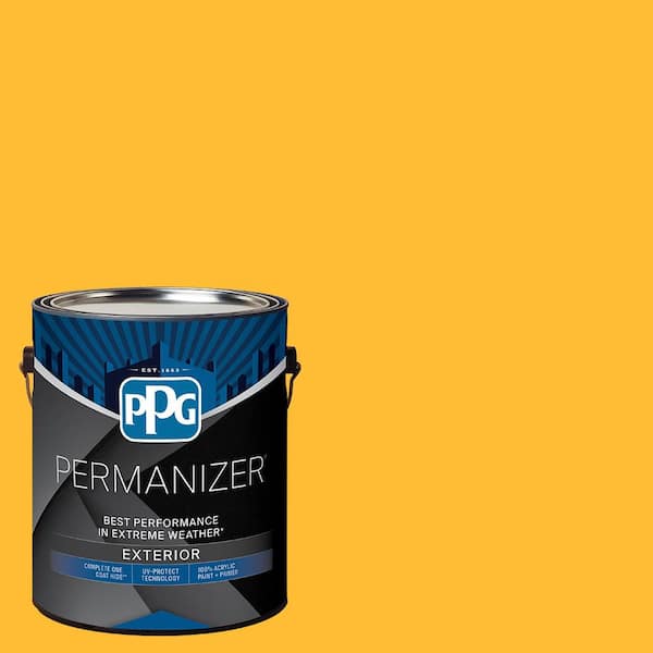 PERMANIZER 1 gal. PPG1205-7 Fall Gold Semi-Gloss Exterior Paint