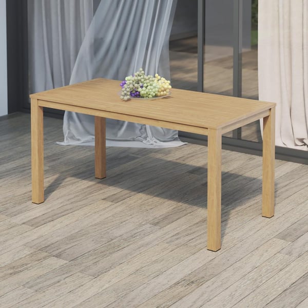 TK CLASSICS 60 in. Rectangular Aluminum Outdoor Dining Table