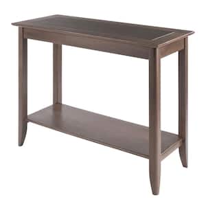 Santino 30 in. Oyster Gray Standard Rectangle Wood Console Table