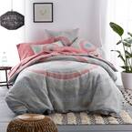 Maya 3-Piece Multicolored Geometric Cotton King Duvet Cover Set
