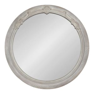 Irelyn 26.00 in. H x 26.00 in. W Gray Round Rustic Framed Decorative Wall Mirror