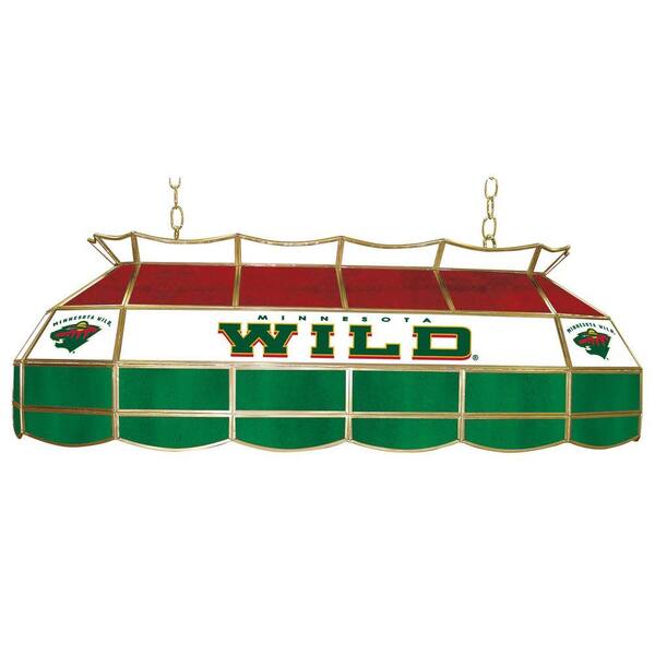 Trademark NHL Minnesota Wild 3-Light Stained Glass Tiffany Lamp