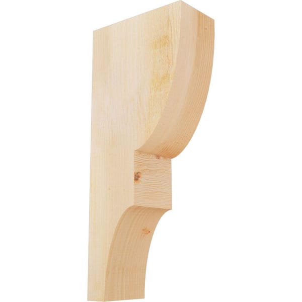 Ekena Millwork 6 in. x 12 in. x 28 in. Douglas Fir Ridgewood Rough Sawn Corbel