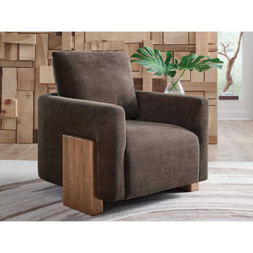 Dairlett Dark Brown Polyester Arm Chair with Removable Cushions price history on PriceWatchPro