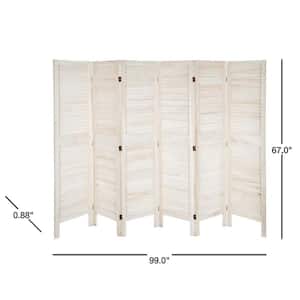 5 ½ ft. White Classic Venetian 6-Panel Room Divider