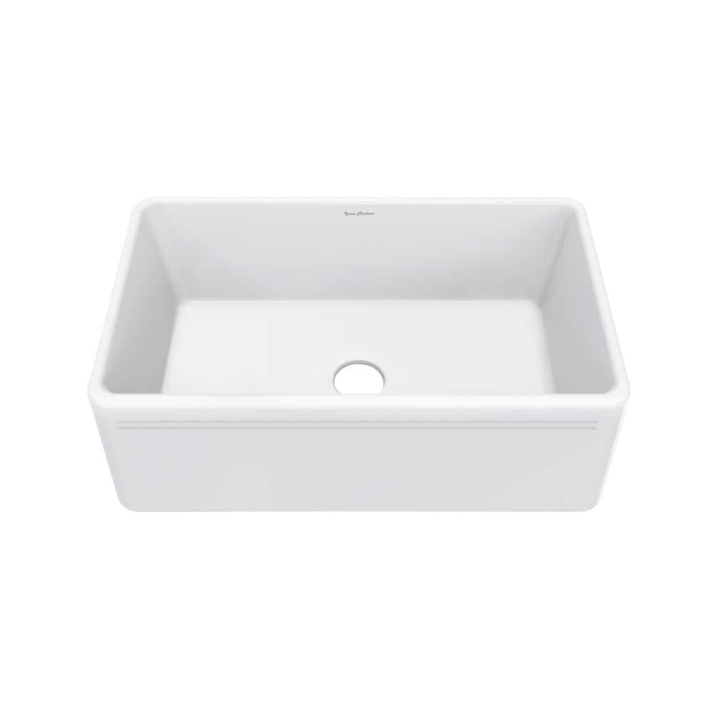 Delice 30 x 18 White Ceramic Farmhouse Kitchen Sink
