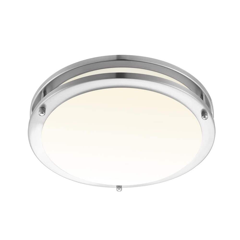 FlexInstall 12 in. Saturn Silver Indoor Integrated LED Recessed Flush Mount with 5 CCT and 1200 Lumens price history on PriceWatchPro