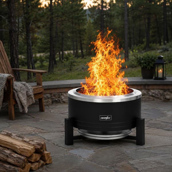 HeatMaxx 22 in. Smokeless Wood Burning Fire Pit with Turbo