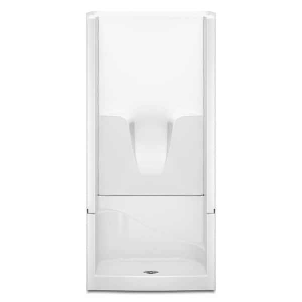 Aquatic Remodeline 36 in. x 36 in. x 76 in. 4-Piece Shower Stall with Center Drain in White