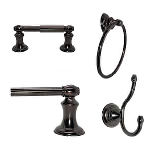 Highlander Collection 4-Piece Bathroom Hardware Kit in Oil-Rubbed Bronze