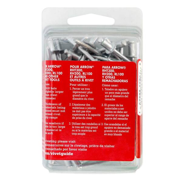 100-Pack 3/32" Stainless Steel Pop Rivets - #3 Size, 304 SS, 1/8" Grip Range, Dome Head Blind Rivets