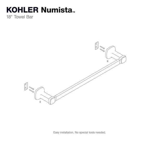 KOHLER Numista 18 in. Towel Bar in Polished Chrome