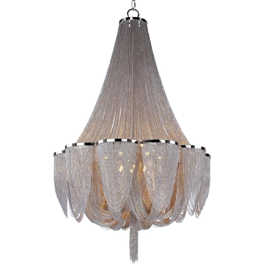 Chantilly 14-Light Polished Nickel Entry Foyer Pendant price history on PriceWatchPro