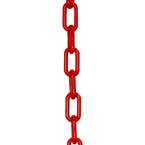 2 in. (#8, 51 mm) x 25 ft. Red Plastic Chain