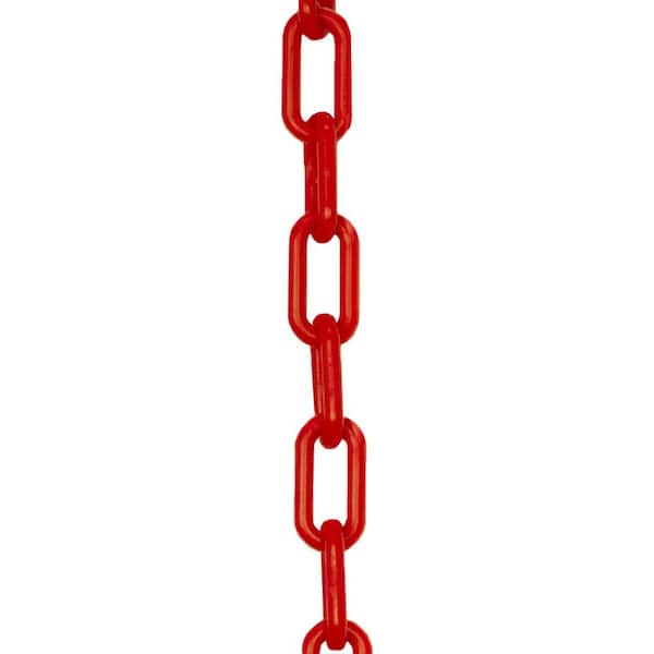 Mr. Chain 2 in. (#8, 51 mm) x 25 ft. Red Plastic Chain