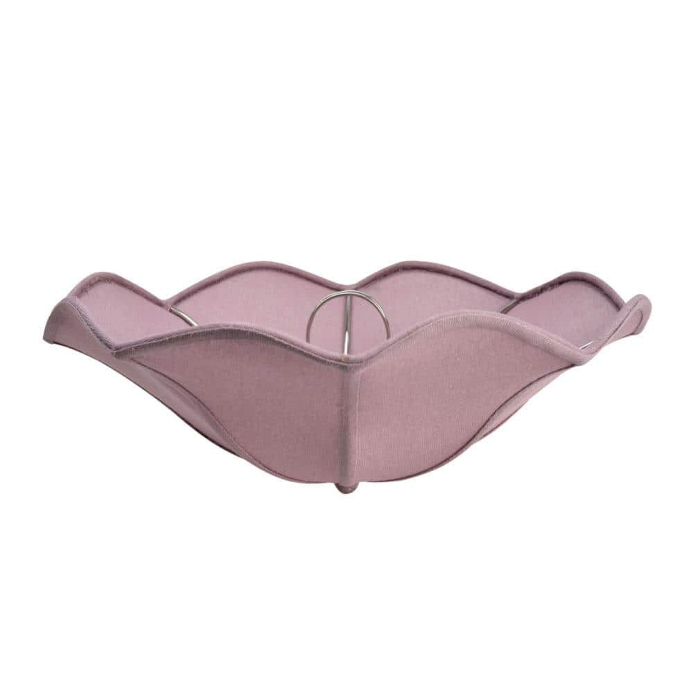 Purplish Red Faux Linen Clip-On Ceiling Lamp Shade, 13" Diameter