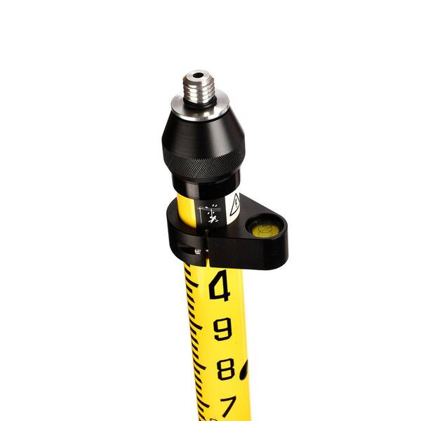 AdirPro - 6 ft. 2 m 10ths Graduation Aluminum 3-Position Snap-Lock Rover Telescoping Rod Pole in Yellow