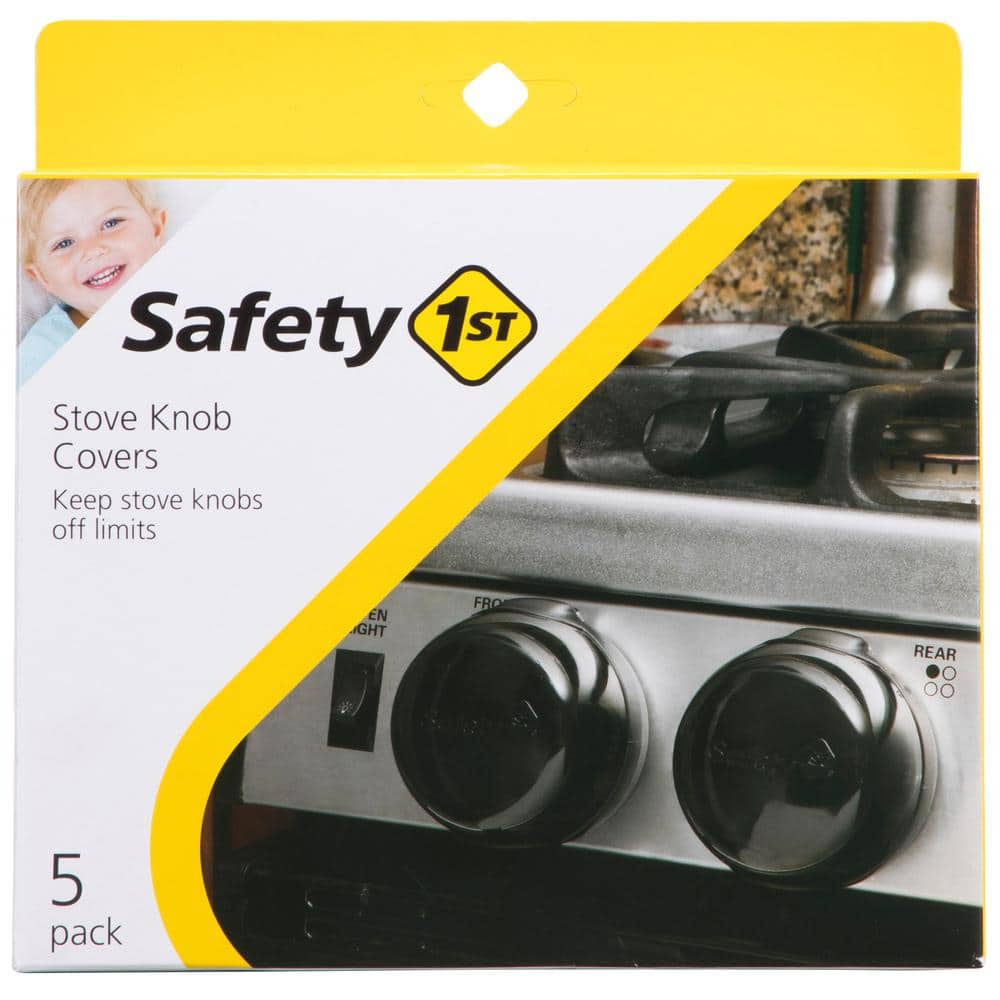 4PCS Stove Knob Locks, Gas Stove Child Safety Knob Locks, Oven Knob Guard,  Durable Design, Baby and Pets Proof (Black)