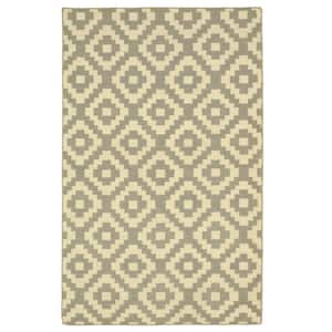 Gray Handmade Wool Contemporary flatweave Reversible Moroccan Rug, 10 ft. x 14 ft., Area Rug
