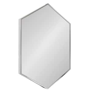 Medium Novelty Silver Beveled Glass Contemporary Mirror (31 in. H x 22 in. W)