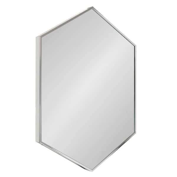 Kate and Laurel Medium Novelty Silver Beveled Glass Contemporary Mirror (31 in. H x 22 in. W)