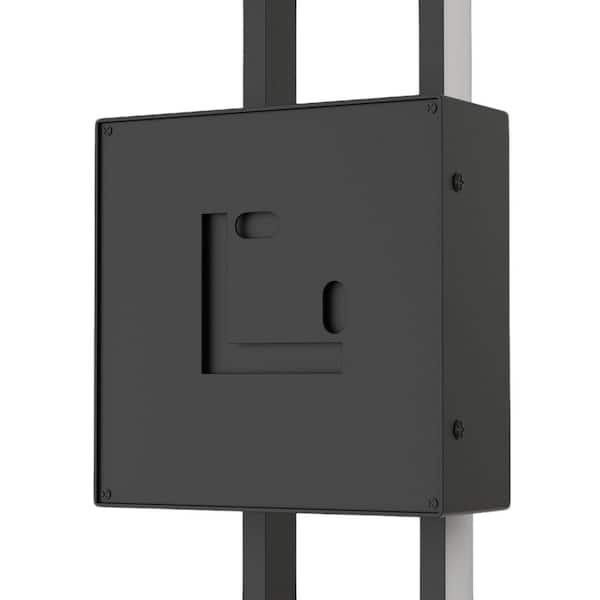 YANSUN 24 in. 2-Light Black Wall Sconces Set of 2, Staggered