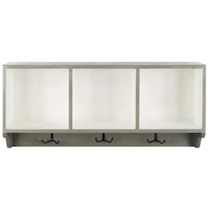Alice Ashy Gray and White Wall Mounted Coat Rack