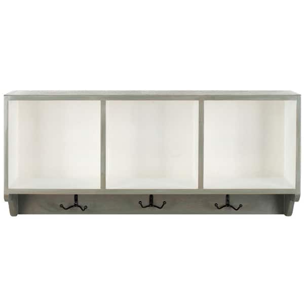 SAFAVIEH Alice Ashy Gray and White Wall Mounted Coat Rack