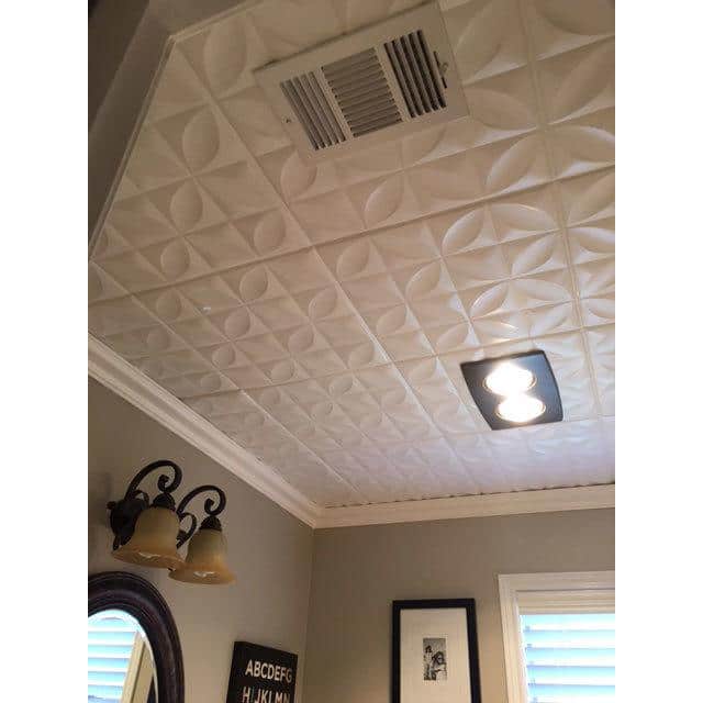 White Polystyrene Square Glue-up Ceiling Tile