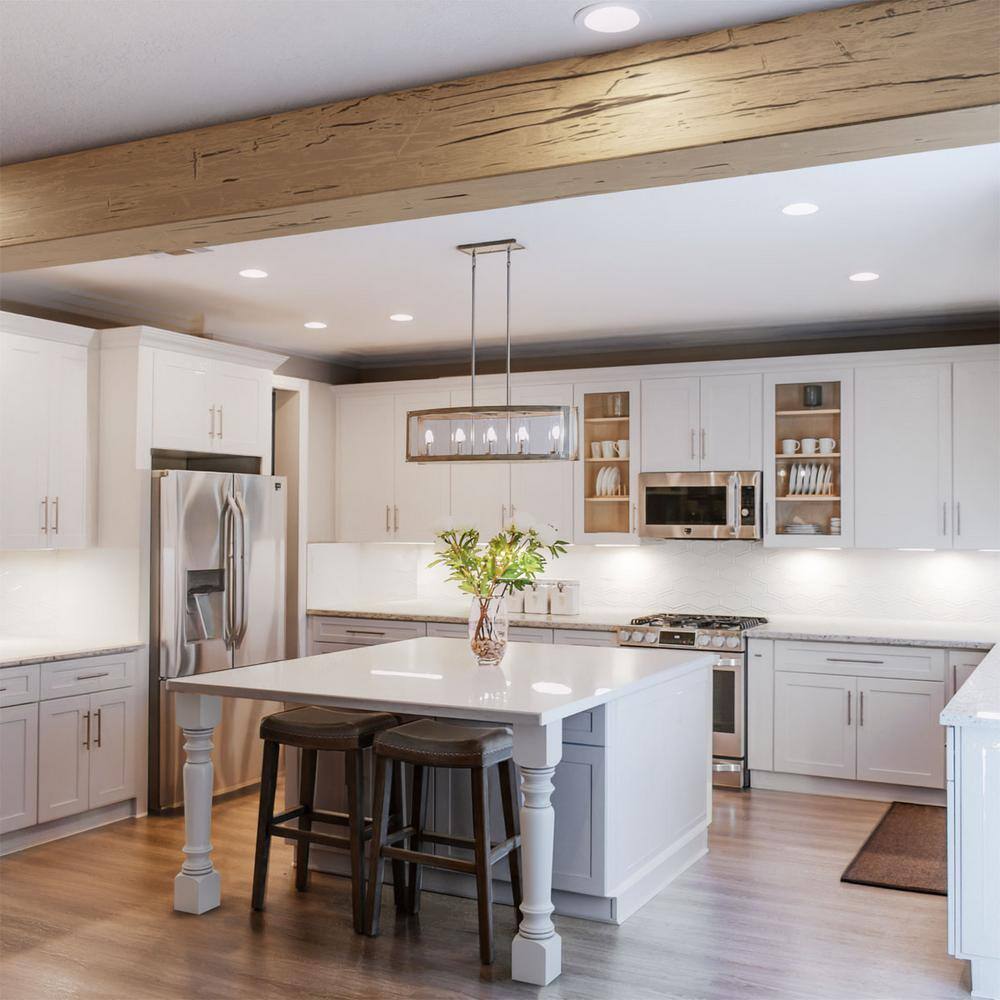Natural Pine Hand Hewn Faux Wood U-Shaped Ceiling Beam