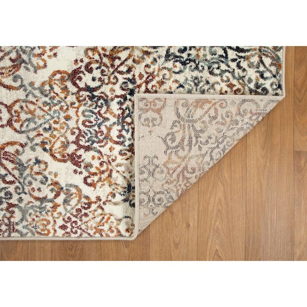 Heritage Ivory 3 ft. x 5 ft. Timeless Distressed Moroccan Accent Rug