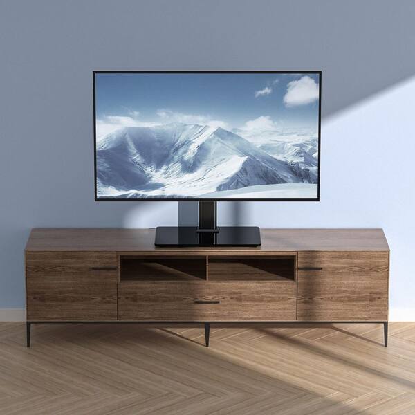 TV Stand Mount, Swivel Universal TV Stand for 32 in. to 55 in. TVs, Height Adjustable Portable Floor TV Stand