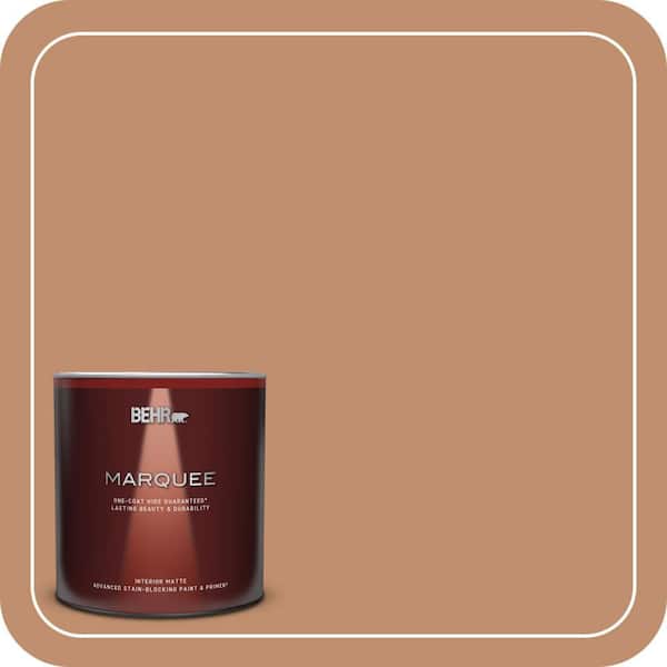 BEHR MARQUEE 1 qt. #260F-5 Applesauce Cake Matte Interior Paint & Primer