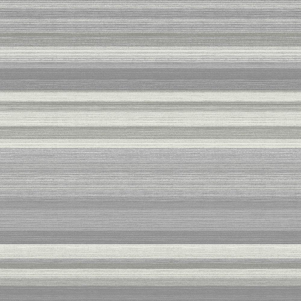 Corbett Grey Stripe Vinyl Peelable Wallpaper (Covers 56.4 sq. ft.)
