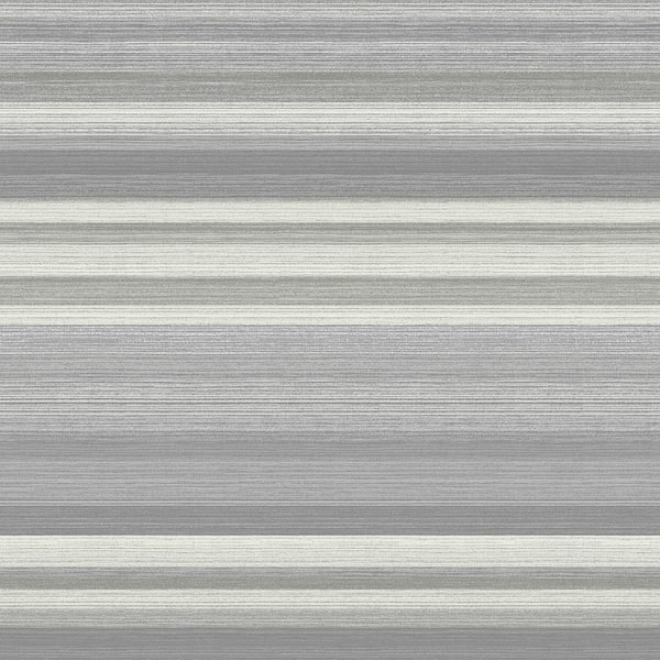 Advantage Corbett Grey Stripe Vinyl Peelable Wallpaper (Covers 56.4 sq. ft.)